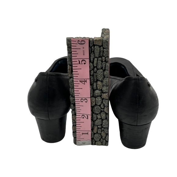 Rockport Black Leather Square Toe Block Heels Size 7 Women’s - Picture 8 of 9